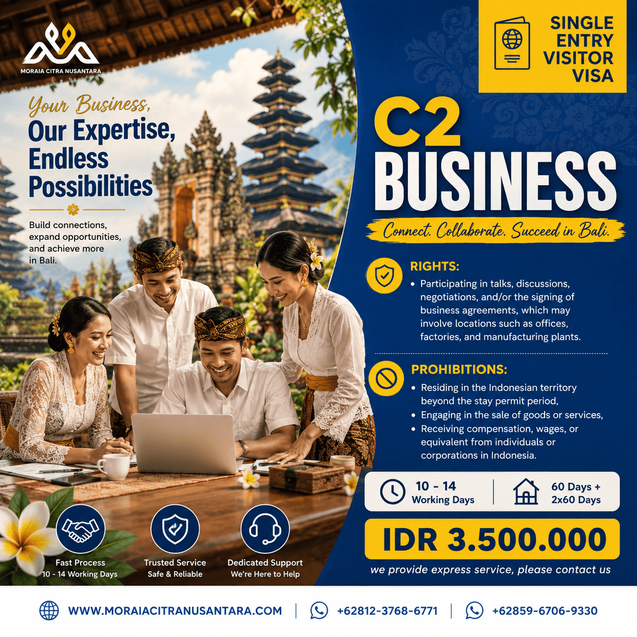 C2: Business Single Entry Visitor Visa